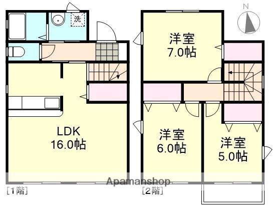 山陽本線 金光駅 徒歩10分 2階建 築17年(3LDK)の間取り写真