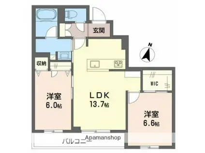 ニンナ・ナンナC棟(2LDK/3階)の間取り写真