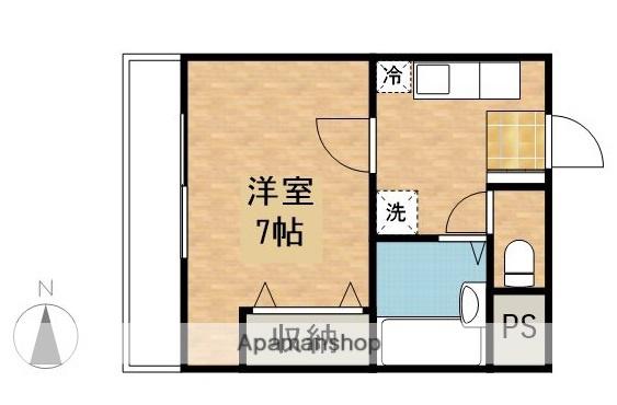 CASANUAGE(1K/3階)の間取り写真