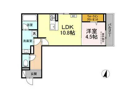 敬正会御門ホームズ(1LDK/2階)の間取り写真