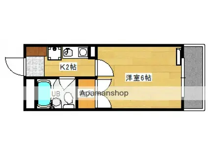 庚午パールマンション(1K/3階)の間取り写真