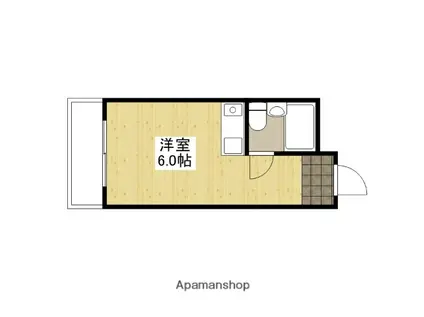 清水ビル(ワンルーム/5階)の間取り写真