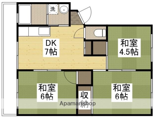 城元マンション(3DK/3階)の間取り写真