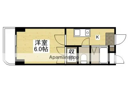 祇園尾前ビル(1K/3階)の間取り写真