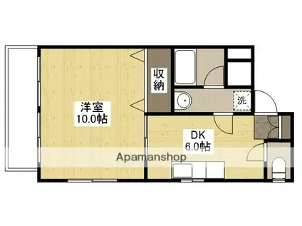 グランドメゾン西本(1DK/3階)の間取り写真