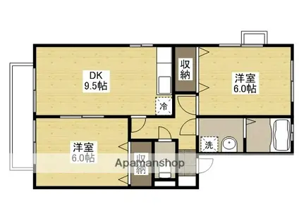 スペランツァ(2DK/2階)の間取り写真