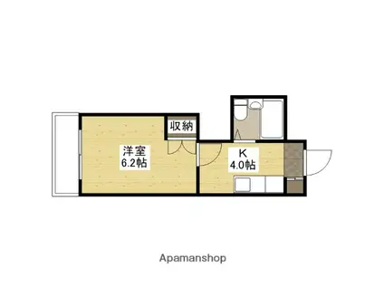 ボーソレイユ・オキ(1K/3階)の間取り写真