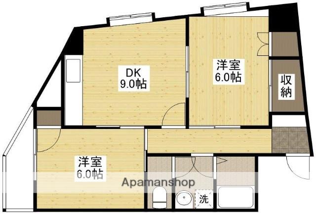 フローラ京橋(2DK/4階)の間取り写真