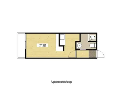 ヤマシタ6ビル(ワンルーム/2階)の間取り写真