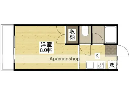 ABODE21(ワンルーム/3階)の間取り写真