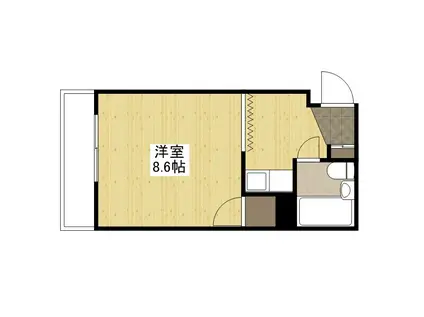 メゾンワールド(ワンルーム/4階)の間取り写真