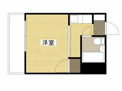 メゾンワールド(ワンルーム/2階)の間取り写真