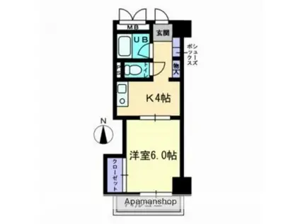 フェニックス八丁堀(1K/5階)の間取り写真