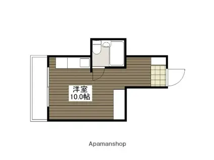 コーポ佐瀬(1DK/5階)の間取り写真