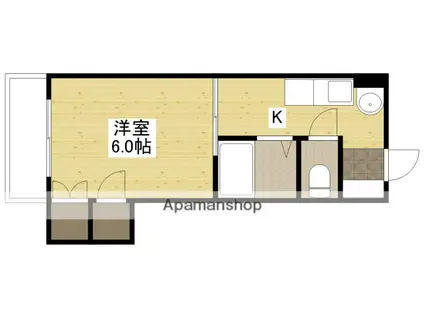 第1コーポ大場(1K/2階)の間取り写真