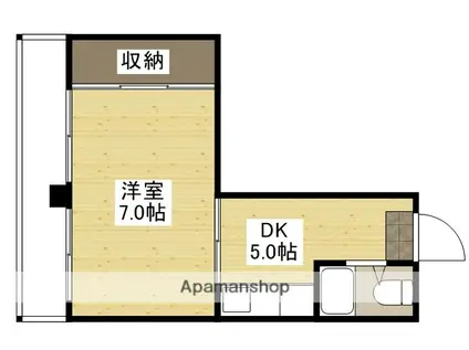 第3小河内ビル(1DK/2階)の間取り写真