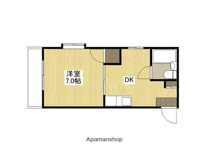 ハイム坂本(1DK/3階)の間取り写真