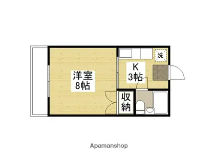 ツリーハイム(1K/3階)の間取り写真