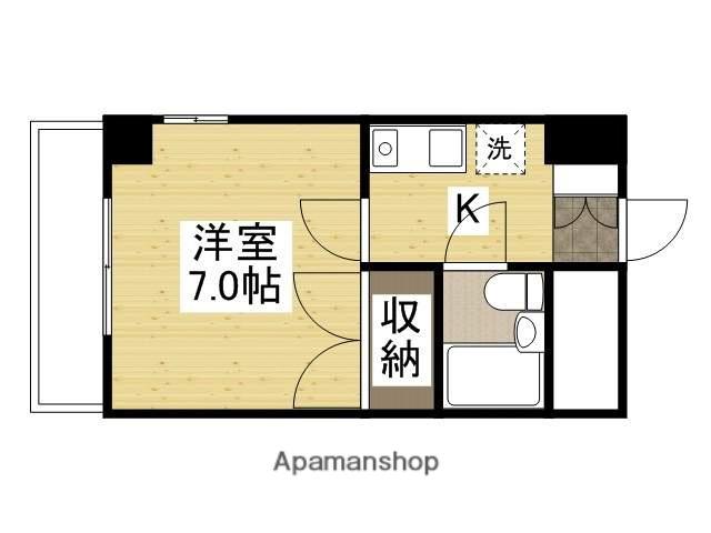 クレール東雲(1K/4階)の間取り写真