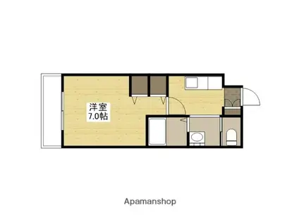 カーサ大塚2ND(1K/3階)の間取り写真