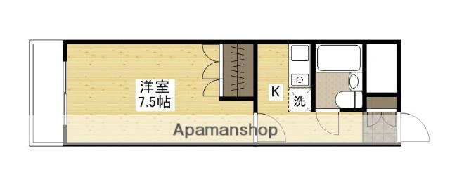 サンライズ千同Ⅱ(1K/1階)の間取り写真