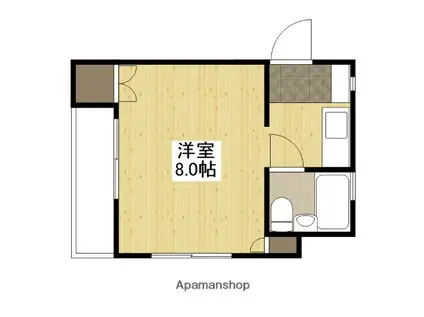 チェリーヒルズ21(ワンルーム/3階)の間取り写真