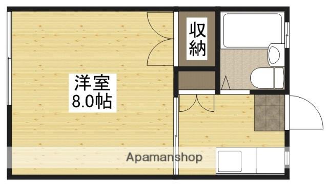 大下ハイツA棟(1K/2階)の間取り写真
