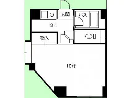 アメニティ21(1K/5階)の間取り写真