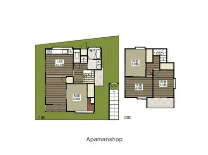 芸備線 玖村駅 徒歩25分 2階建 築39年(4LDK)の間取り写真