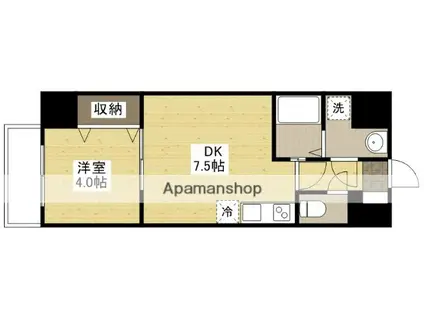 KATAYAMABLDG 24(1DK/12階)の間取り写真