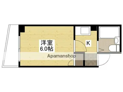 NISHIKANビル(1K/3階)の間取り写真
