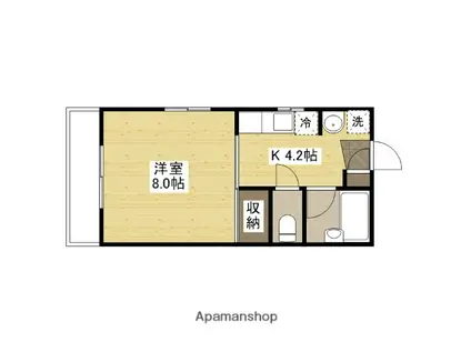 サニーコーポ武田Ⅰ(1K/1階)の間取り写真