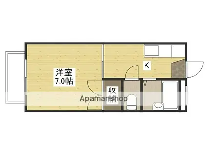 サマックスアコールグラン(1K/2階)の間取り写真