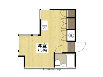 グリーンハイム(ワンルーム/1階)の間取り写真