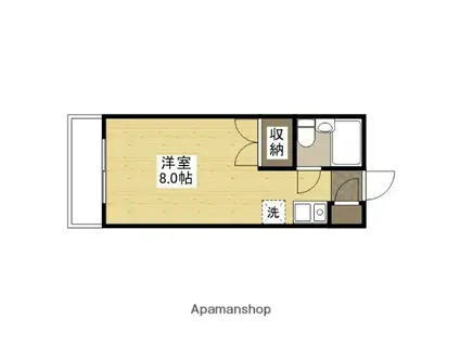 パインハウスⅠ(ワンルーム/3階)の間取り写真