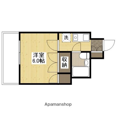 西村ビル(1K/6階)の間取り写真