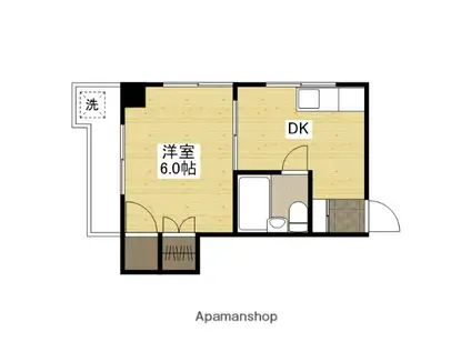 VILLA三篠(1DK/5階)の間取り写真