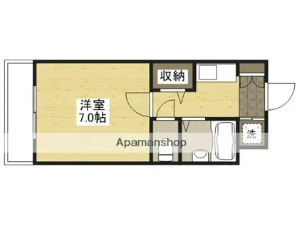 新庄パークビル(1K/2階)の間取り写真