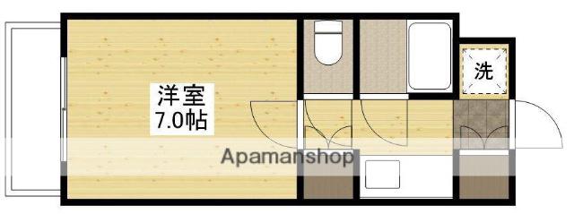 新庄パークビル(1K/2階)の間取り写真