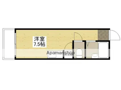 ポエム松川(ワンルーム/11階)の間取り写真