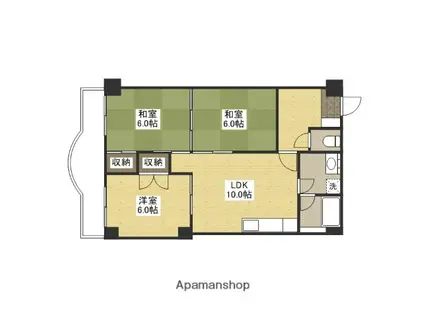 メゾンリュミエール(3LDK/2階)の間取り写真