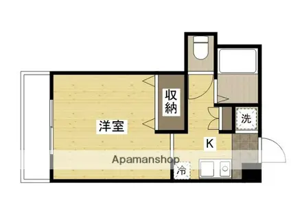 檜垣ビル(1K/2階)の間取り写真