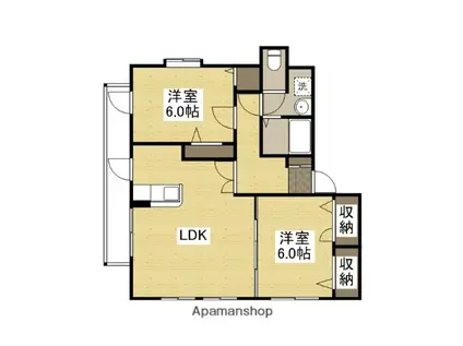 マルシュ梅林Ⅱ(2LDK/1階)の間取り写真