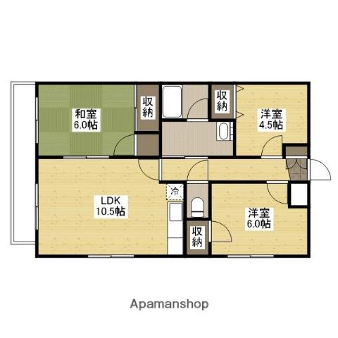 K&M COOP(3LDK/3階)の間取り写真