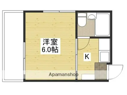 第2古田ビル(1K/2階)の間取り写真