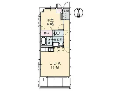 セソワ西川口(1LDK/1階)の間取り写真