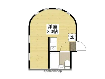 メゾン香川(ワンルーム/2階)の間取り写真