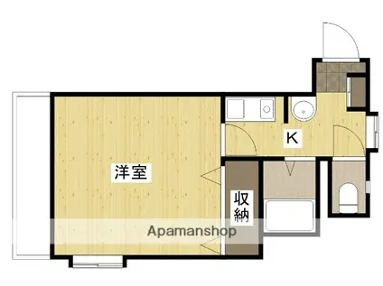 コーポ船田(1K/3階)の間取り写真