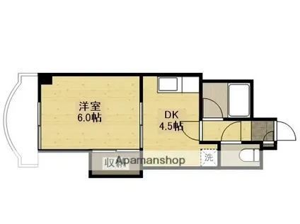 ビラローザ(1DK/1階)の間取り写真