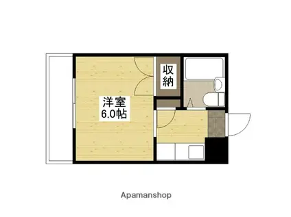 グリーンハイツ落合Ⅰ(ワンルーム/3階)の間取り写真